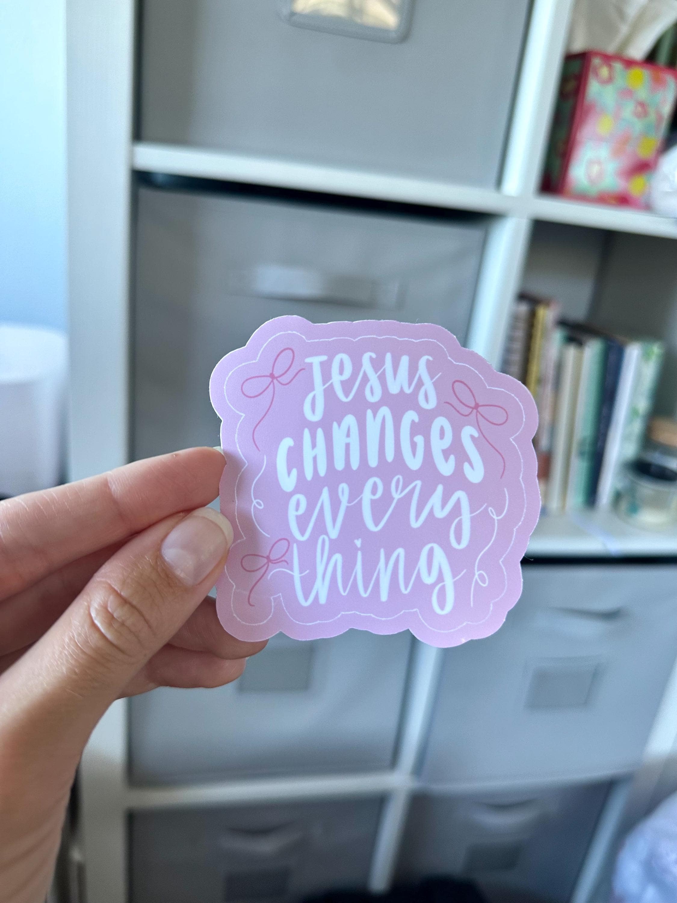Jesus Changes Everything Glossy Sticker
