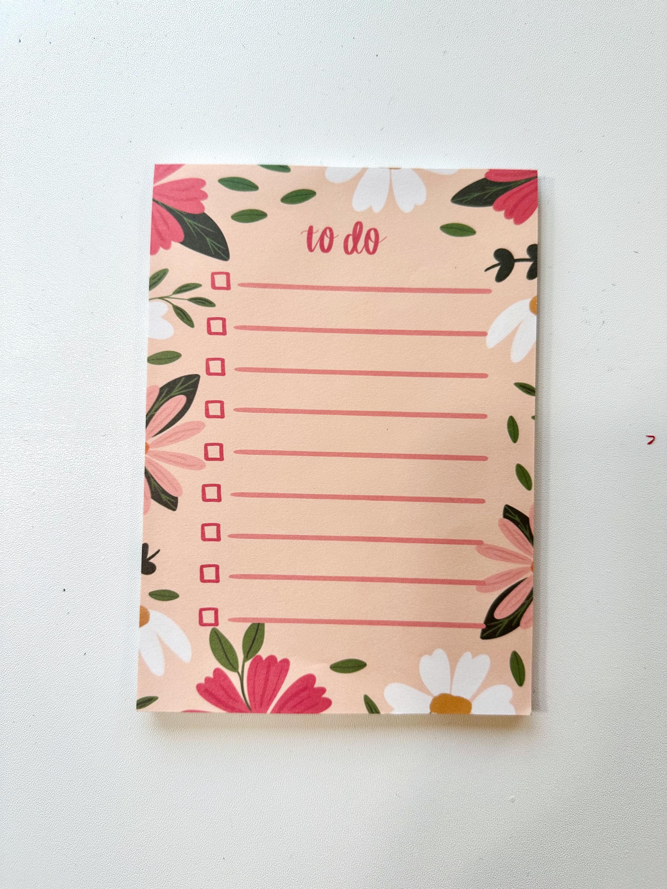To Do Floral Notepad