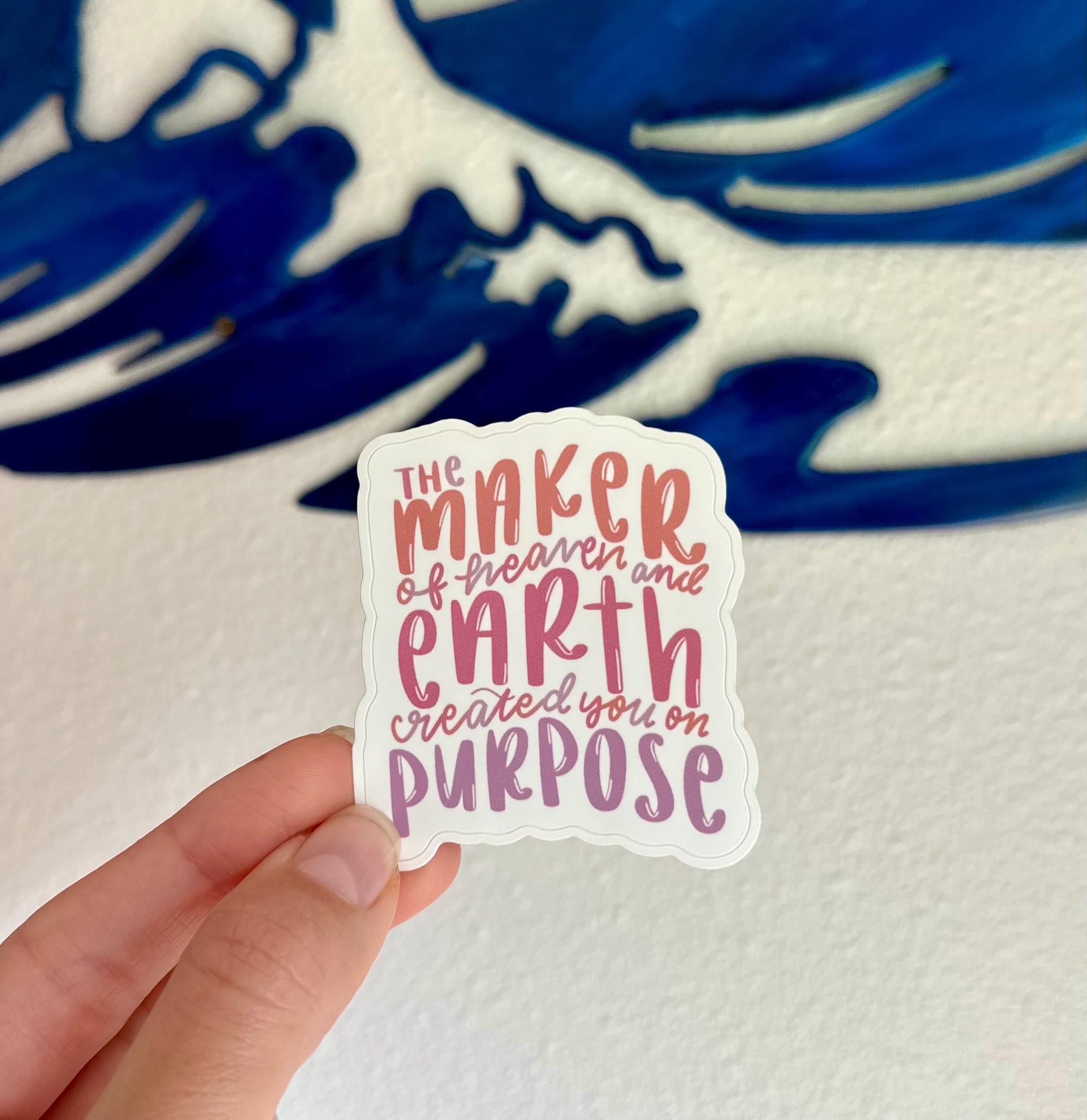 Created on Purpose Glossy Sticker