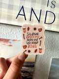 Pumpkin Spice Latte & Jesus Glossy Sticker