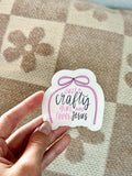 Crafty Girl Who Loves Jesus Glossy Sticker