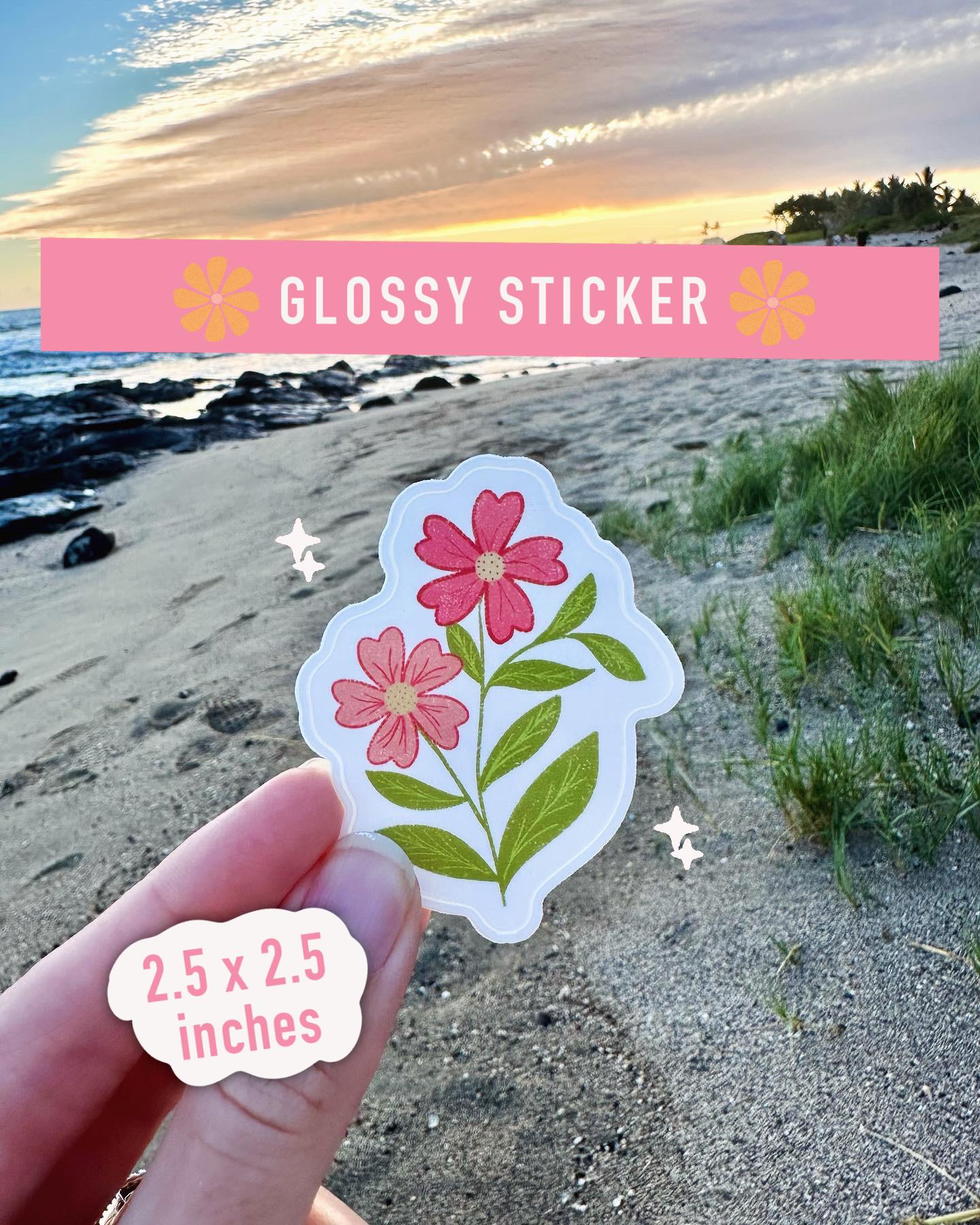 Flower Glossy Sticker