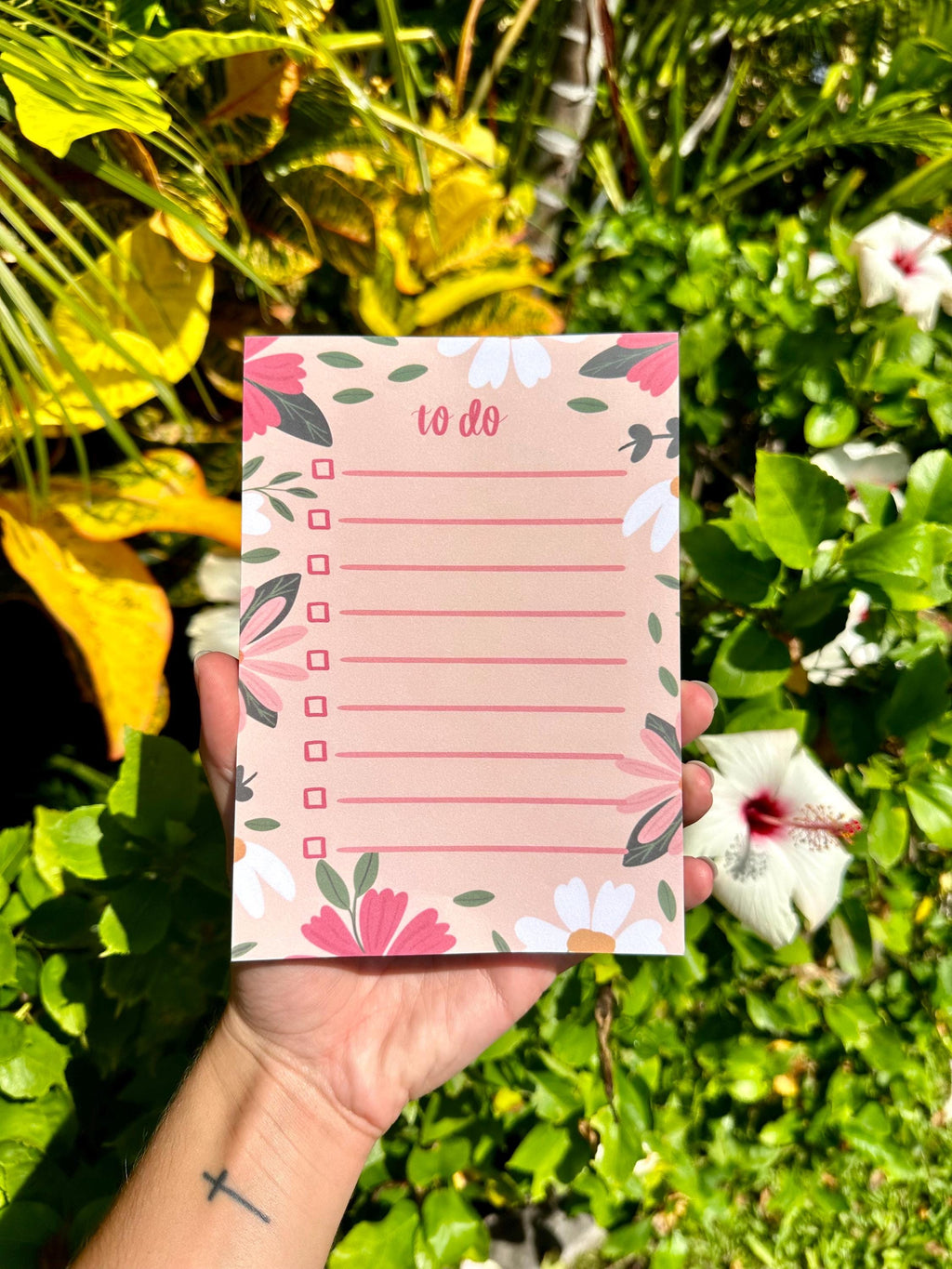 To Do Floral Notepad