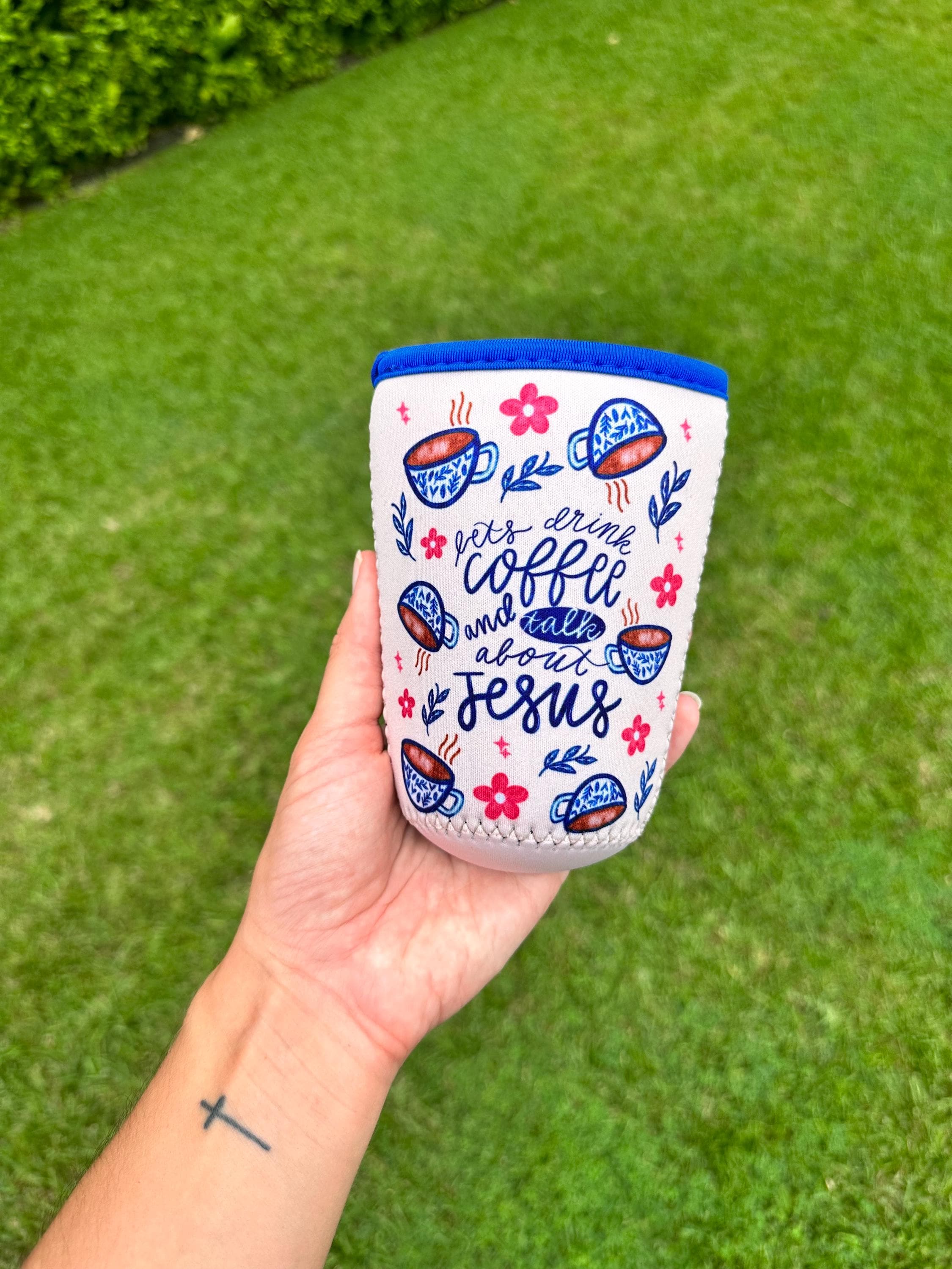 Let's Drink Coffee and Talk About Jesus Drink Sleeve
