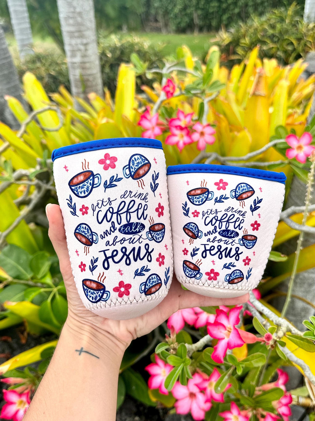 Let's Drink Coffee and Talk About Jesus Drink Sleeve
