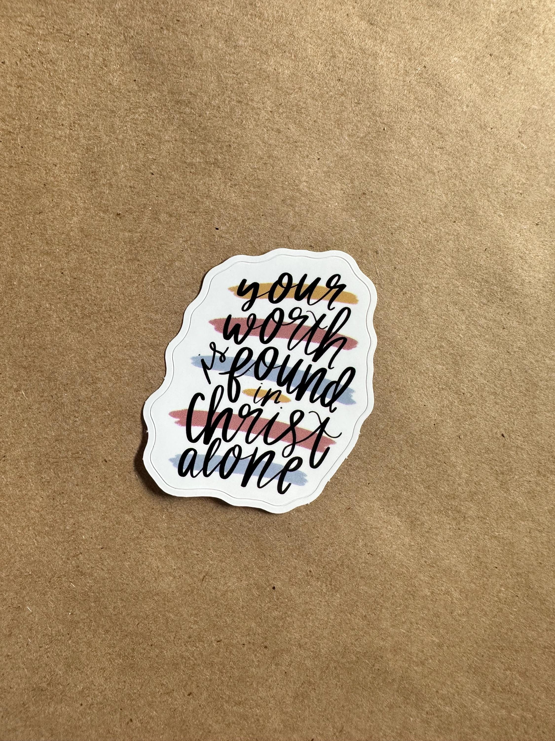 Worth in Jesus Glossy Sticker