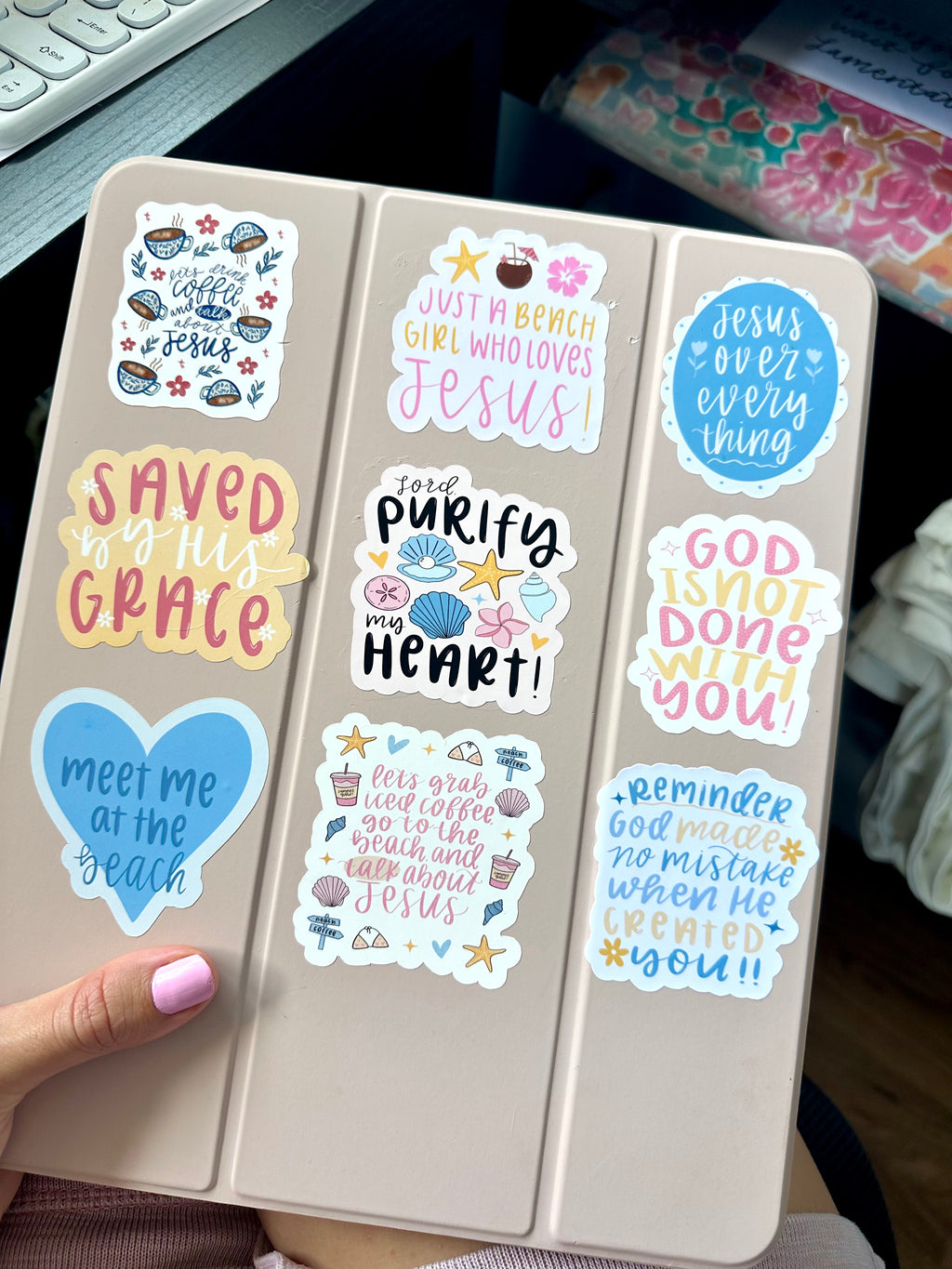 Beach Girl Who Loves Jesus Sticker