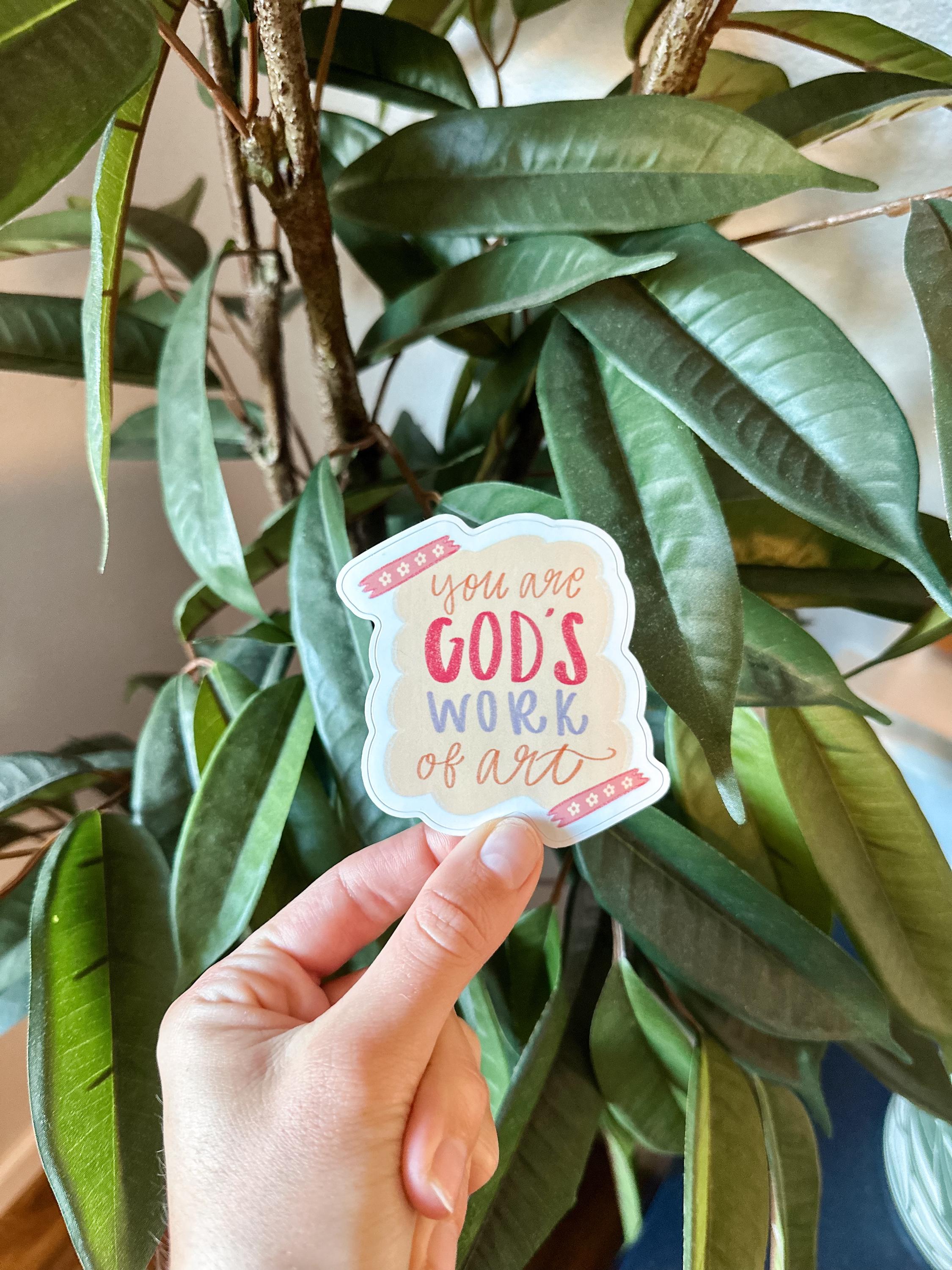 God’s Work of Art Glossy Sticker