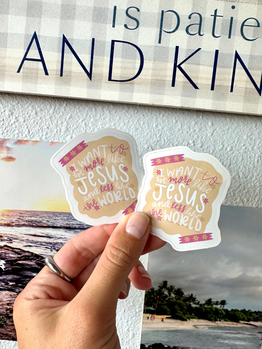 More Like Jesus Glossy Sticker