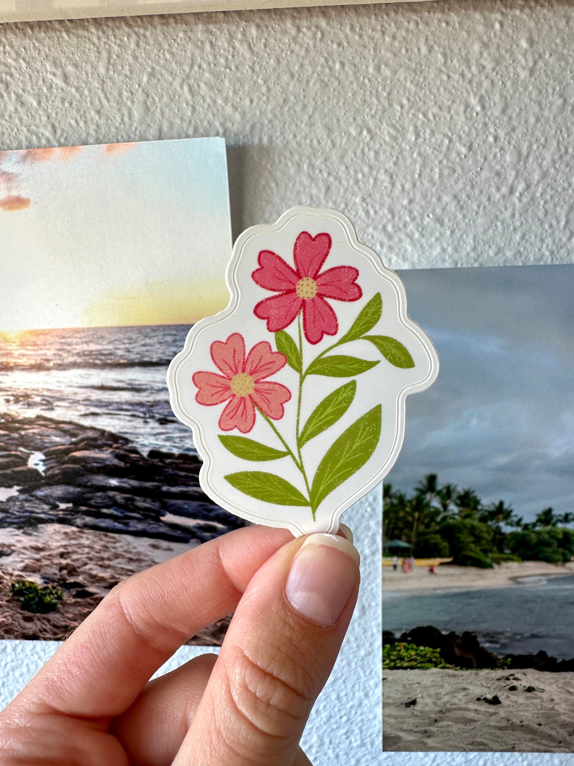 Flower Glossy Sticker