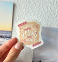 More Like Jesus Glossy Sticker