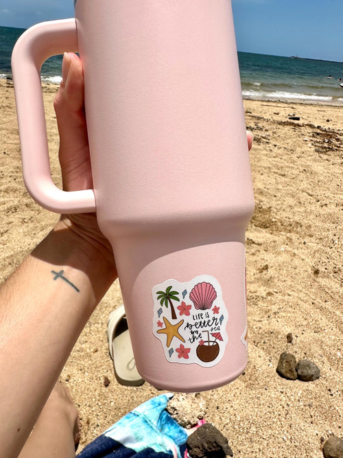 Beach Lover Glossy Sticker